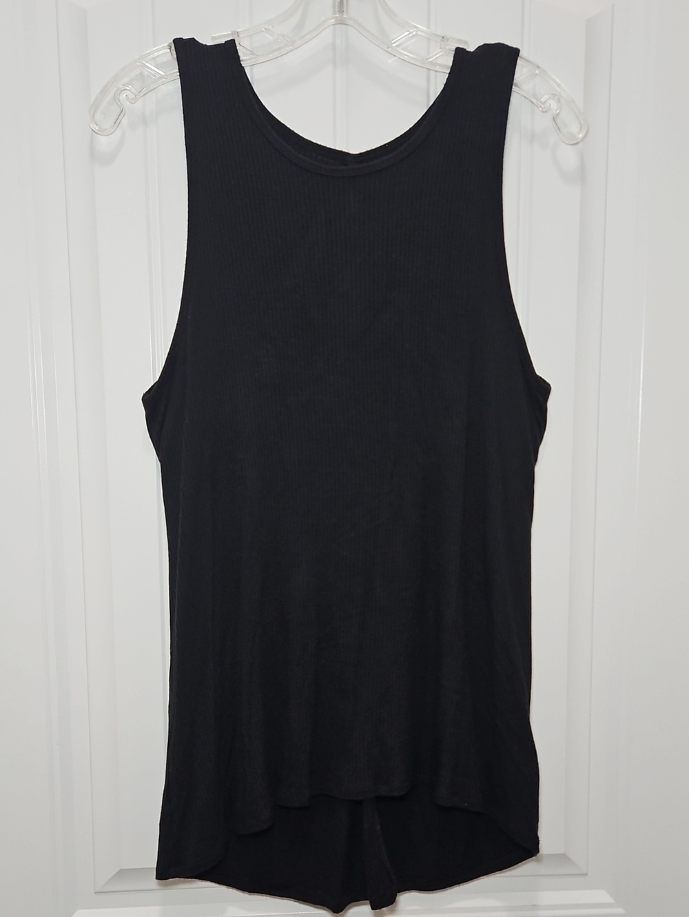 American Eagle Soft & Sexy Classic Black Ribbed Tank Tunic Top Women's XS